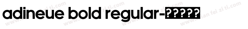 adiNeue Bold Regular字体转换